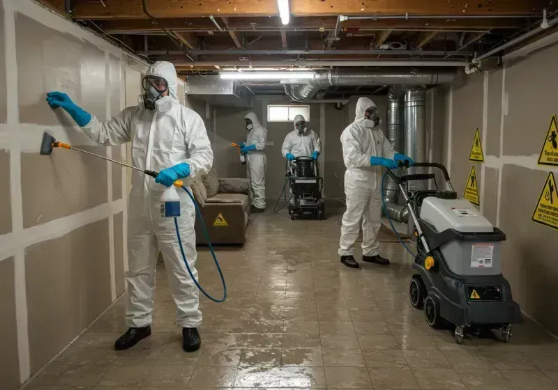 Basement Moisture Removal and Structural Drying process in Florence, KY